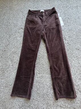 Pilcro The Yaya Corduroy Pants Brown Size 26 Mid Rise Straight Leg Anthropologie
